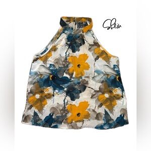 SHEIN Multicolor Floral Halter Top